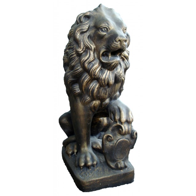 Скульптура «Лев сидя декор», Бронза