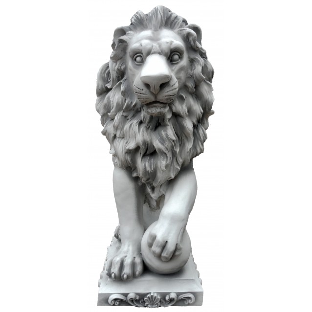 Скульптура «Лев с шаром» малый левый