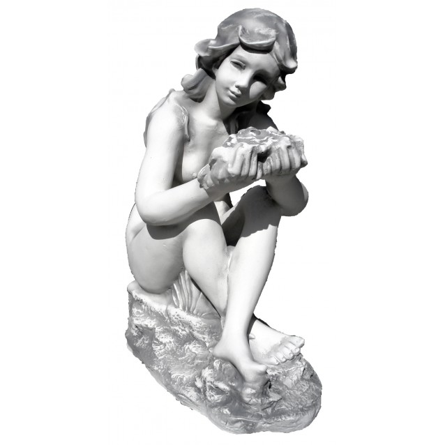 Скульптура для фонтана «Девушка сидя с розой»