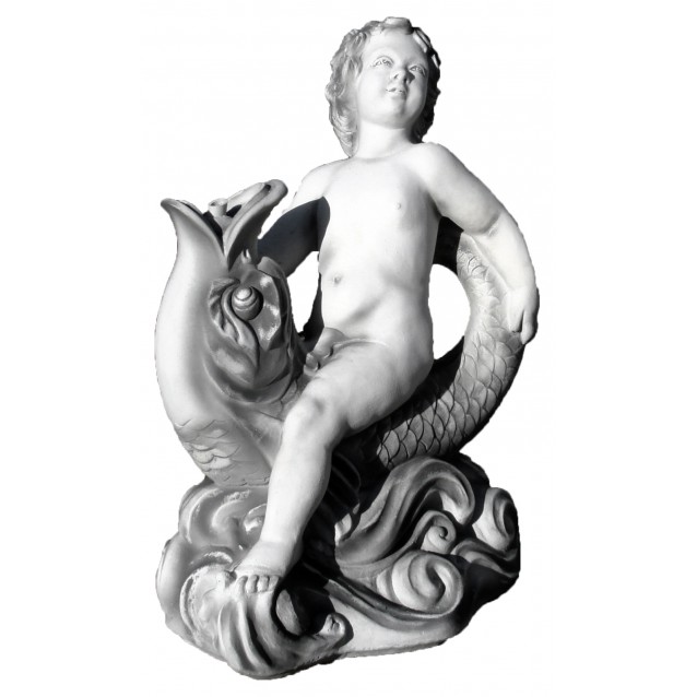 Скульптура для фонтана «Мальчик на рыбке»