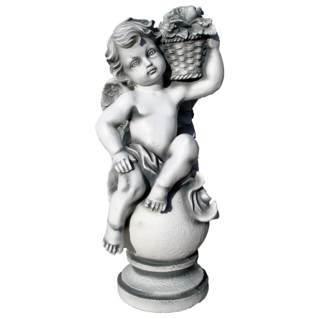 Скульптура «Ангел на шаре с корзинкой»