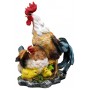 Скульптура «Петух с курицей на полянке»