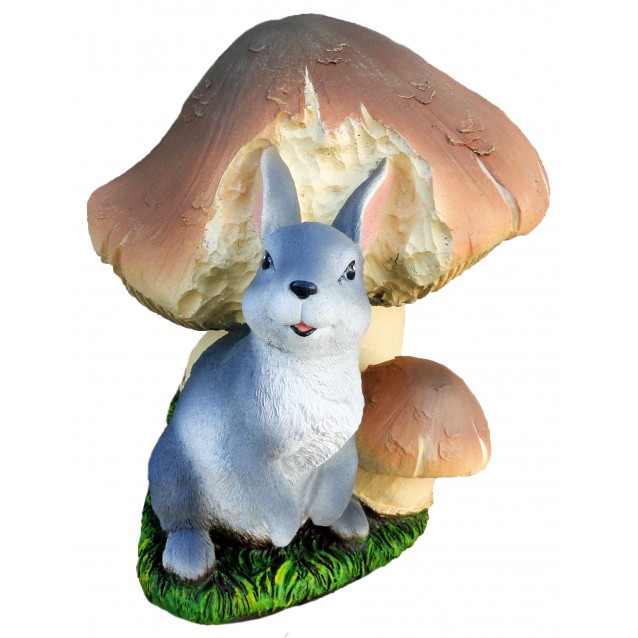 Скульптура «Заяц с грибом» большой
