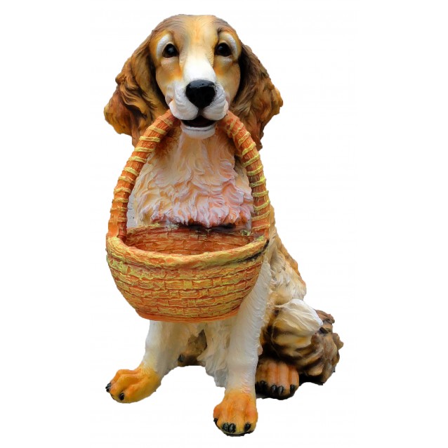 Скульптура «Собака с корзинкой»